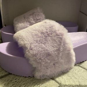 Purple Furry Platform Slides